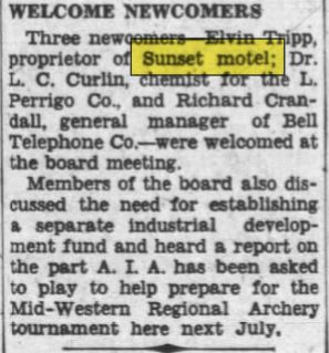 Budget Host Inn (Sunset Motel) - Nov 1959 Article (newer photo)